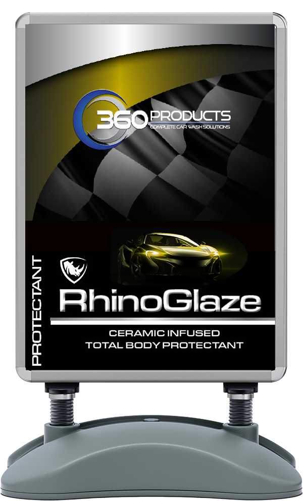 example of Free Standing sign example for Rhino Glaze